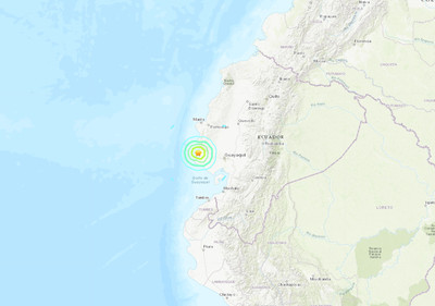 30分鐘內連4震！厄瓜多近海規模6.2淺層強震　156萬人深夜有感