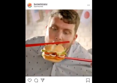 「巨筷」夾越南漢堡　漢堡王新廣告遭批辱華