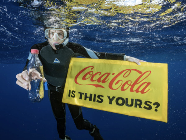 ▲海洋垃圾占比最大宗的品牌就是可口可樂，在42國當中就有40國發現可口可樂的塑料瓶。（圖／翻攝自Break Free From Plastic官網）