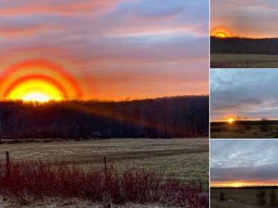 加拿大女子拍到神秘夕陽奇觀　連氣象專家也無從解釋！
