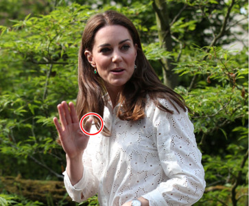 凱特出席活動「手指六度貼OK蹦」　眾人疑惑：皇室新時尚？