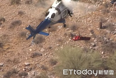 直升機救援74歲受傷婦...遇亂流「失控狂轉2分鐘」！驚險片曝光