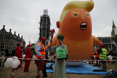 倫敦7.5萬人嗆美國總統 　川普臉不紅：他們是在歡呼！