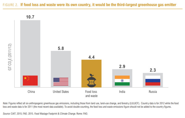 ▲若「糧食浪費」是一個國家，每年的碳排放量將高達44億噸。（圖／World Resources Institute）