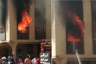 充電器爆炸釀大火！7歲女童「困鐵窗」...雙腳掛窗外遭活活燒死