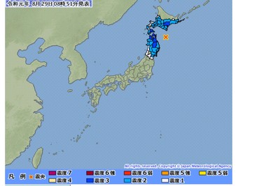 快訊／北海道外海地震規模6.1、深度僅10公里　函館震度３