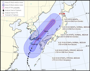 濟州海空交通全停擺！塔巴颱風強襲「雨量破500毫米」　南韓近500航班取消