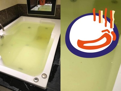 飯店浴缸水變綠黃色！清潔妹仔細一看「沉積物」秒停手…傻眼：死囝仔