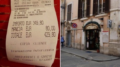 「2麵+1魚」要價1.5萬！日遊客控羅馬餐廳坑錢　一查評價…糟透了！