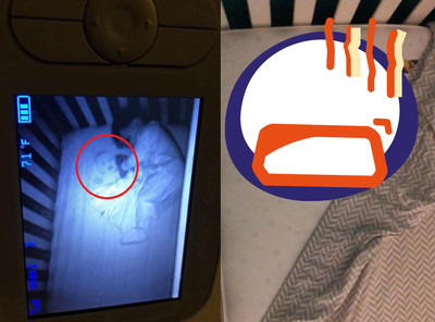 寶寶嬰兒床上酣睡　媽盯監視器…驚見「另一張臉」黏在他身旁！
