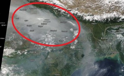 印度新德里從衛星上「被消失」！極惡空污籠罩　2000萬居民吸毒氣