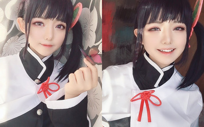 爆萌正妹Cosplay《鬼滅之刃》 100%還原禰豆子、香奈乎