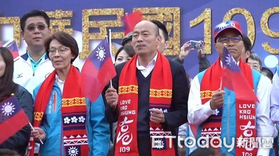 韓國瑜元旦升旗！喊出2020代表字「爽」：聽起來爽、俗擱有力