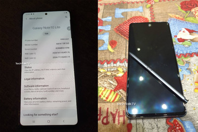 三星Galaxy Note 10 Lite實機照曝光！後置鏡頭矩形排列、配備S Pen