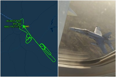 傳起落架捲入引擎！加航班機「盤旋4小時」緊急落地　戰鬥機空中伴飛