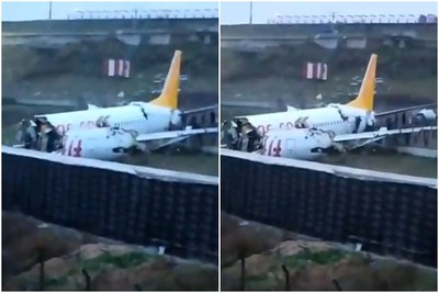 快訊／機身「斷成兩截」！　土耳其伊斯坦堡客機衝出跑道