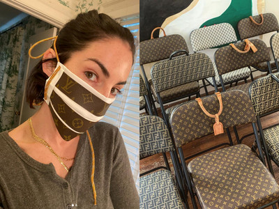 LV手袋變成椅子!美國藝術家「拆解名牌」口罩、洗手液超時尚