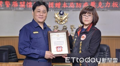 新北警「防口水亂噴」出招　台灣警雁關懷協會捐227面「壓克力板」