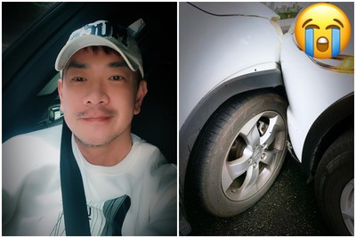 江俊翰下山出車禍! 女駕駛「完全沒減速」衝過號誌燈 ... 撞毀他車頭