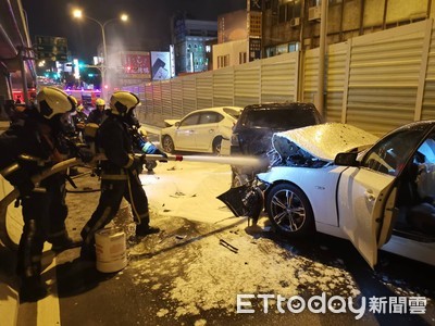 快訊／台中BMW男酒駕「連撞5車」　2車猛烈燃燒1死6傷