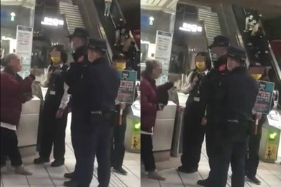 手持口罩不戴！大媽進捷運站遭攔狂嗆「又沒生病」　警忍不住回吼：妳鬧很久