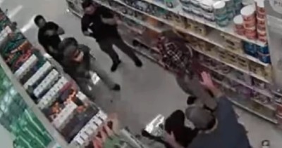 逛超市不戴口罩...2惡男和4保全打起混戰　當場扭斷保全手臂！