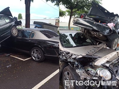 台中男開「借來的賓利」連撞4車！1騎士慘遭捲入車陣　雙腿骨折急送醫