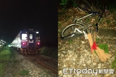 苗栗區間車驚傳撞人！老人頭部噴血倒地…腳踏車全撞爛