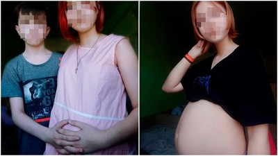 俄14歲少女「快生了」！挺孕肚「身體像熊」長妊娠紋甜笑：10歲爸會負責