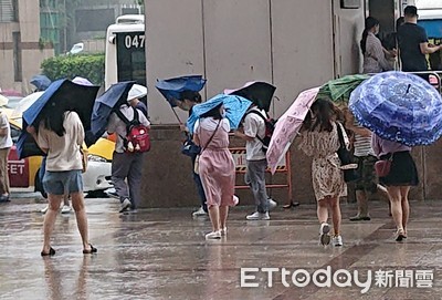 熱帶大陸氣團東移「台北市體感41℃」　午後雷雨區擴大