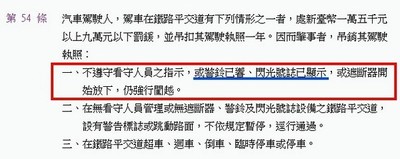 平交道柵欄出現閃燈10機車未停...檢舉達人全錄下！重罰67萬5千元