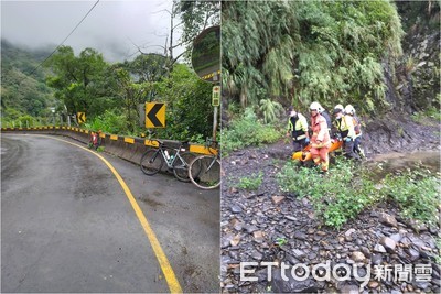 下山煞不住撞護欄！烏來單車男「噴摔50m深谷」人沒事…全身擦挫傷