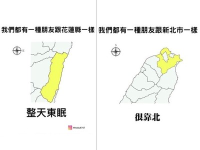 諧音梗插畫笑翻14萬粉絲　我們都有種朋友跟花蓮縣一樣「整天東眠」