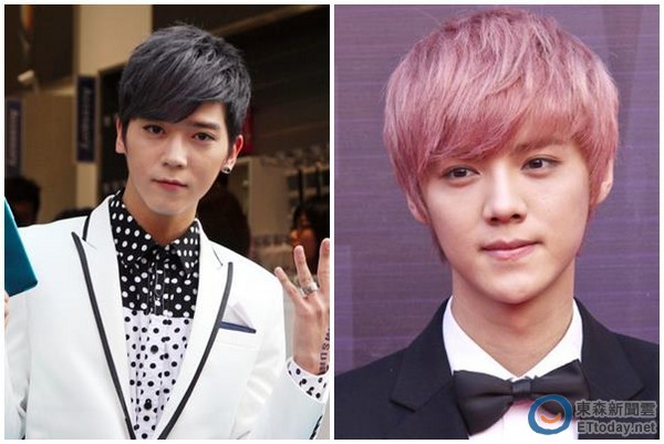 水汪汪大眼 尖下巴 bii毕书尽撞脸韩团exo鹿晗