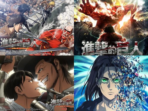 ▲進擊的巨人第一到四季。（圖／myvideo提供）