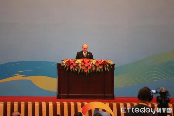 ▲俄羅斯總統普丁於一帶一路峰會開幕式上發表演說。（圖／記者任以芳攝）