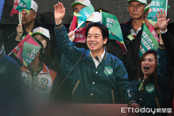 ▲民進黨總統候選人賴清德出席新莊造勢晚會。（圖／記者林敬旻攝）