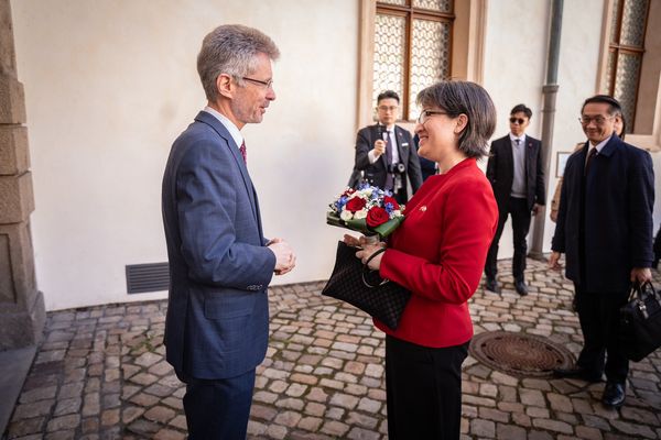 ▲▼我副總統當選人蕭美琴3月應捷克參議院院長韋德齊（Milos Vystrcil）邀請訪問布拉格。（圖／翻攝自X／@Vystrcil_Milos）