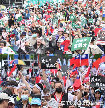 ▲▼419反統戰遊行、426戰獨裁遊行。（圖／記者林敬旻、記者李毓康攝）