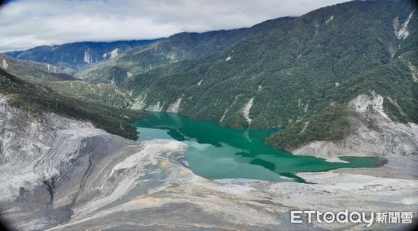 ▲9月6日堰塞湖空拍影像。（圖／花蓮分署提供）