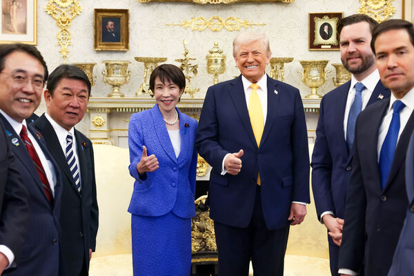 ▲高市早苗與川普在白宮會面。（圖／X／高市早苗）